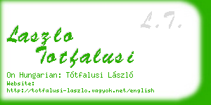 laszlo totfalusi business card